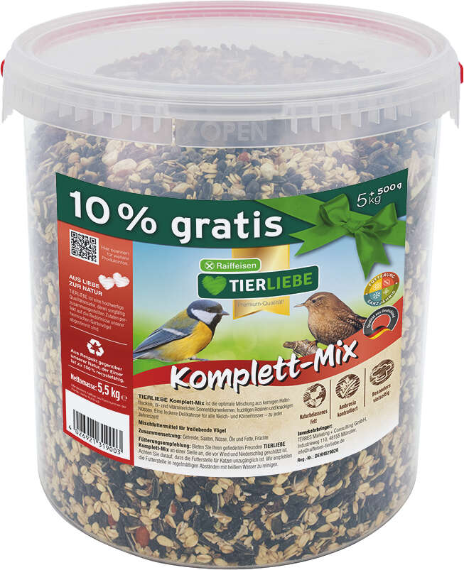 TIERLIEBE Wildvogelfutter Komplett-Mix